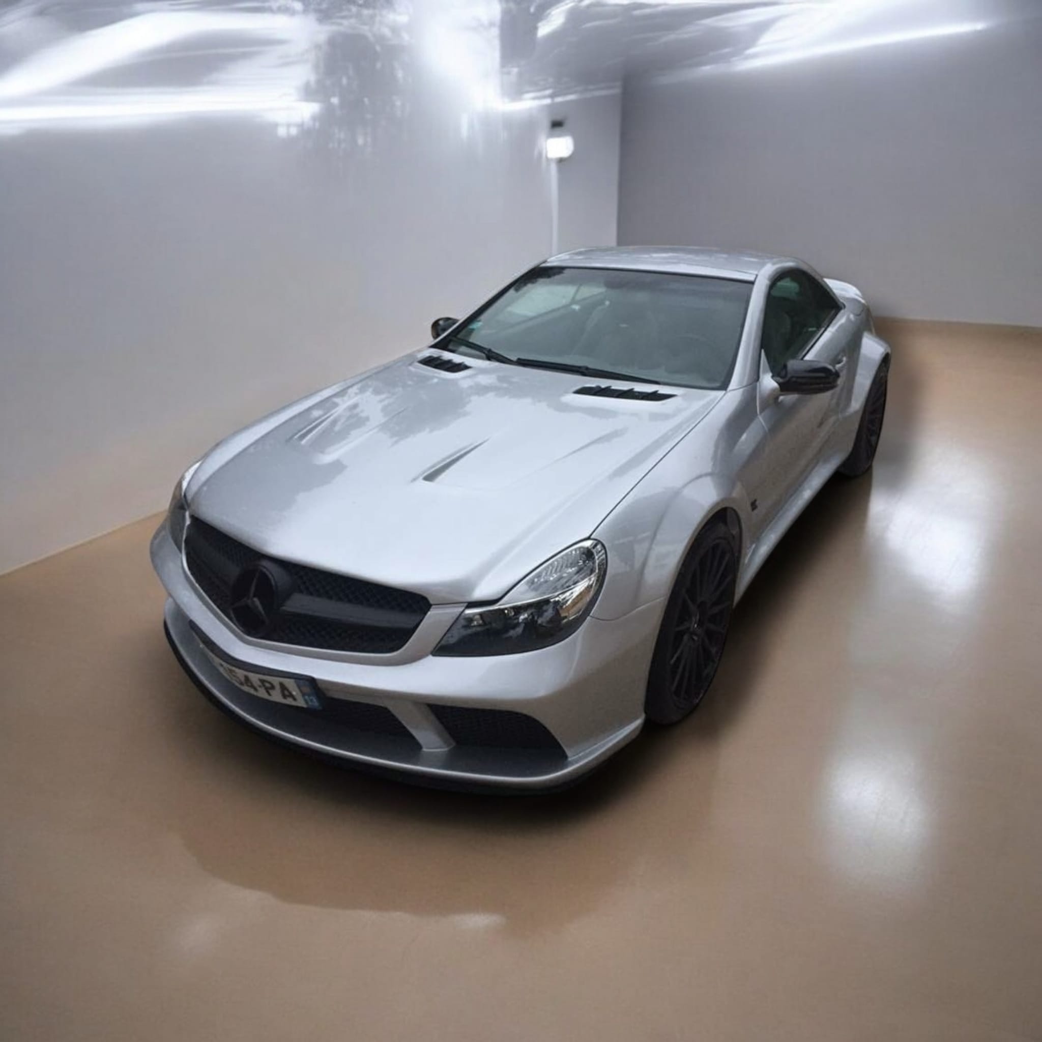 Vue avant Mercedes SL 55 AMG Black Series